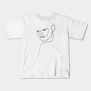 You May Not Be Perfect, But Your Eyelashes Should Be | One Line Drawing | One Line Art | Minimal | Minimalist Kids T-Shirt